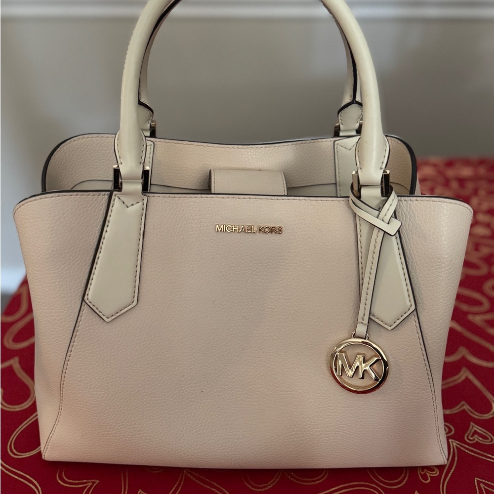 Michael Kors Cream Satchel Bag